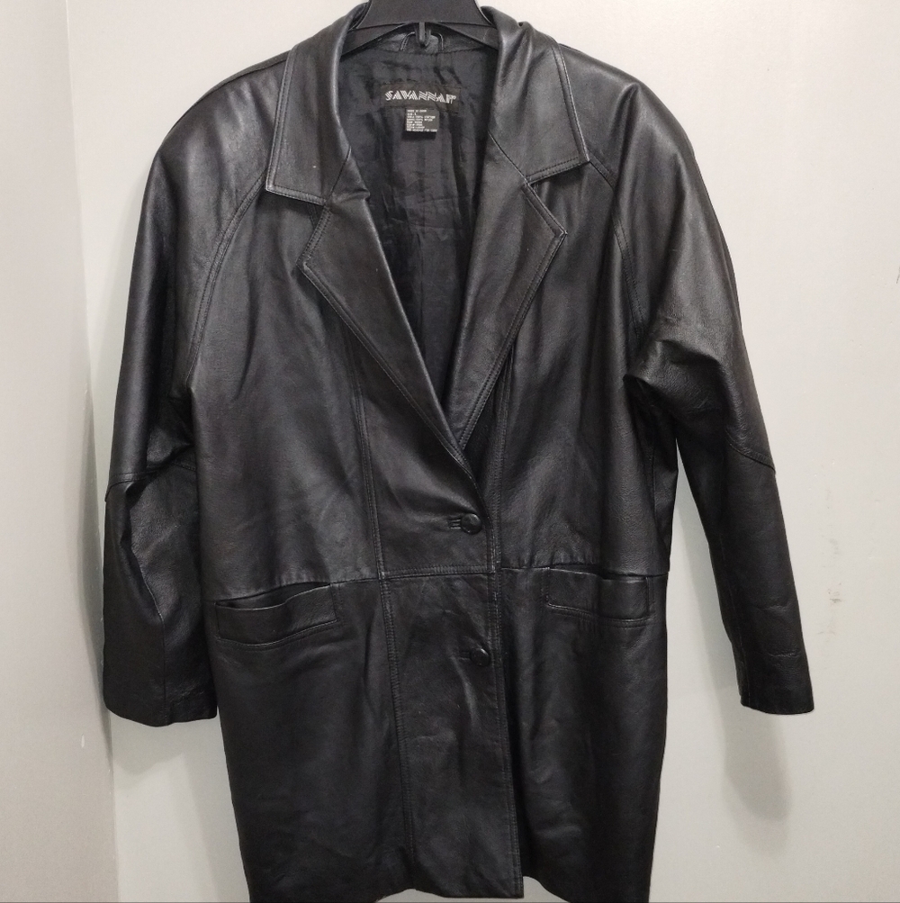 Savannah Women's Classic Black Leather Jacket